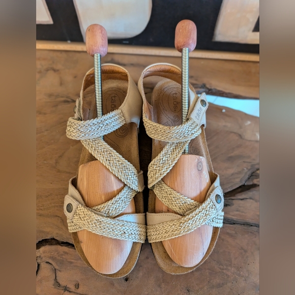 TAOS Trulie Beige Cork Slingback sandals Wedges size 8-8.5 US /EUR 39 Women’s - Picture 9 of 11